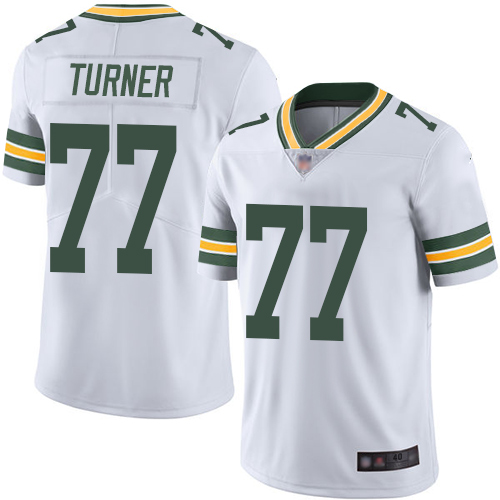 Green Bay Packers Limited White Men #77 Turner Billy Road Jersey Nike NFL Vapor Untouchable